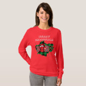 Vrolijk kerstfeest 2022 Holiday lange hoes T-Shirt (Voorkant volledig)