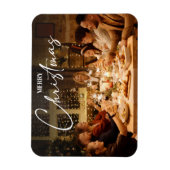 Vrolijk kerstfeest 2023 Elegant modern fotofeest Magneet (Verticaal)