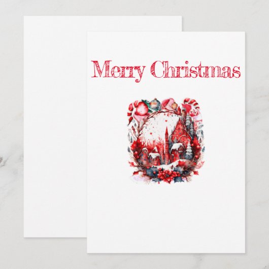 Vrolijk kerstfeest 2023 feestdagenkaart (Voorkant / Achterkant)