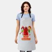 Vrolijk kerstfeest 2023 schort (Gedragen)