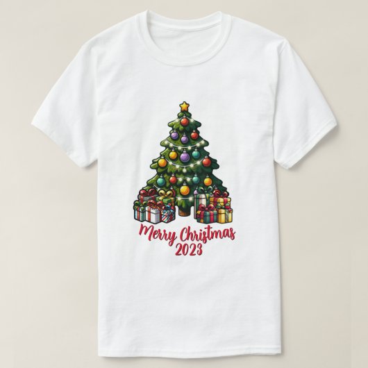 Vrolijk kerstfeest 2023 t-shirt (Design voorkant)