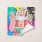 Vrolijk kerstfeest 2024 bad handdoek (Wasdoekje)