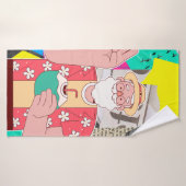 Vrolijk kerstfeest 2024 badhanddoek (Badhanddoek)