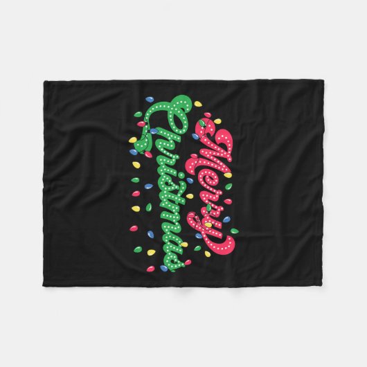 Vrolijk Kerstfeest 2024 Familie Matching Kerstmis  Fleece Deken (Voorkant (Horizontaal))