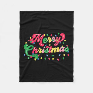 Vrolijk Kerstfeest 2024 Familie Matching Kerstmis Fleece Deken