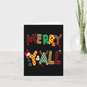 Vrolijk Kerstfeest 2024 Familie Matching Kerstmis  Kaart