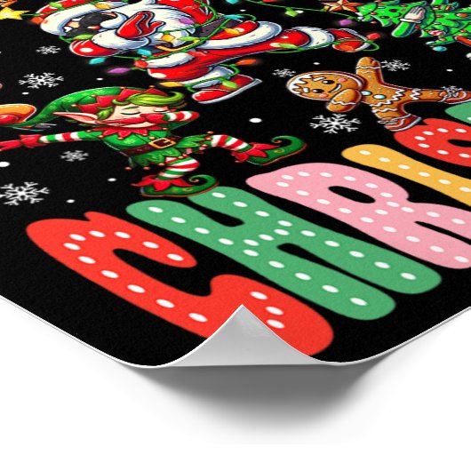 Vrolijk Kerstfeest 2024 Familie Matching Kerstmis  Poster (Hoek)