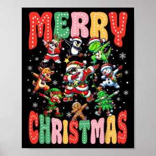 Vrolijk Kerstfeest 2024 Familie Matching Kerstmis Poster