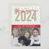 Vrolijk kerstfeest 2024 feestdagenkaart (Voorkant / Achterkant)