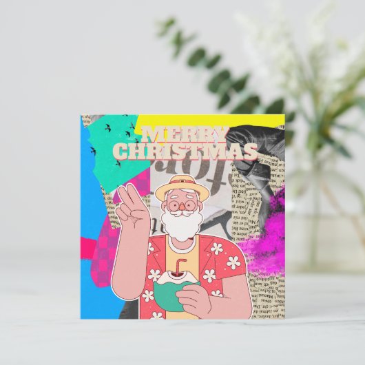 Vrolijk kerstfeest 2024 feestdagenkaart (Staand voorkant)