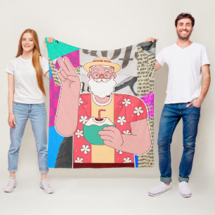 Vrolijk kerstfeest 2024 fleece deken