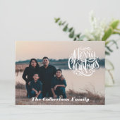 Vrolijk kerstfeest 2024 Foto Vakantie Kaart (Staand voorkant)