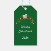 Vrolijk Kerstfeest 2024 Green Gift Label Cadeaulabel (Voorkant)