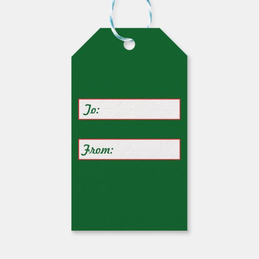 Vrolijk Kerstfeest 2024 Green Gift Label Cadeaulabel (Achterkant)