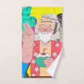 Vrolijk kerstfeest 2024 handdoek (Handdoek)