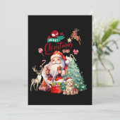 Vrolijk Kerstfeest 2024 Kerstman Kaart (Staand voorkant)