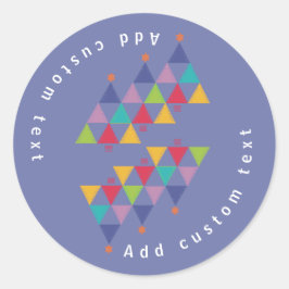 Vrolijk kerstfeest 2024 - kleurrijke moderne blauw ronde sticker