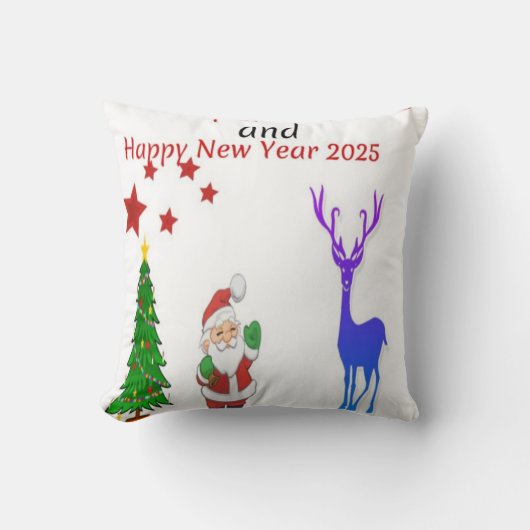 Vrolijk kerstfeest 2024 kussen (Voorkant)