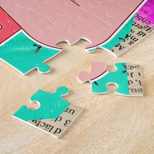 Vrolijk kerstfeest 2024 legpuzzel (Zijkant)
