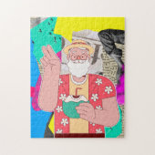 Vrolijk kerstfeest 2024 legpuzzel (Verticaal)