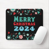 Vrolijk kerstfeest 2024 muismat (Met muis)