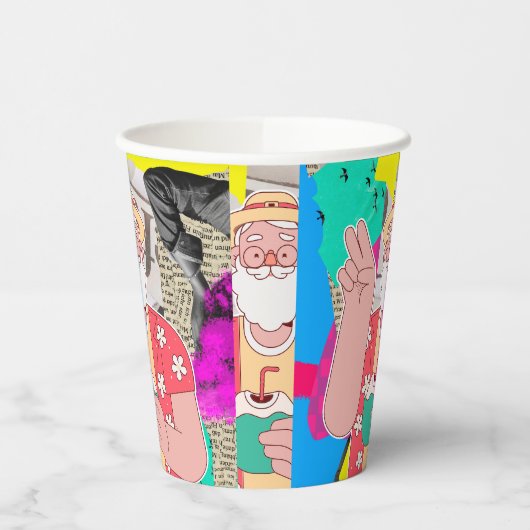 Vrolijk kerstfeest 2024 papieren bekers (Links)