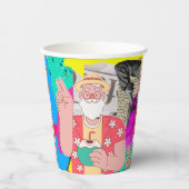 Vrolijk kerstfeest 2024 papieren bekers (Voorkant)