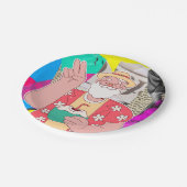 Vrolijk kerstfeest 2024 papieren bordje (Gekanteld)