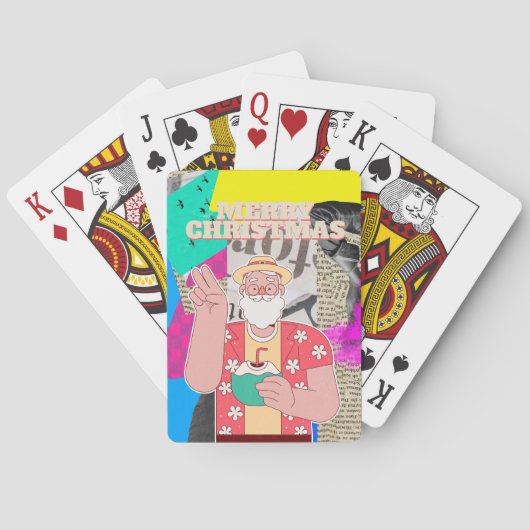 Vrolijk kerstfeest 2024 pokerkaarten (Achterkant)