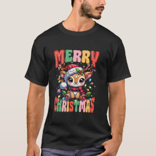 Vrolijk Kerstfeest 2024 Rendier Santa Xmas Mannen T-shirt