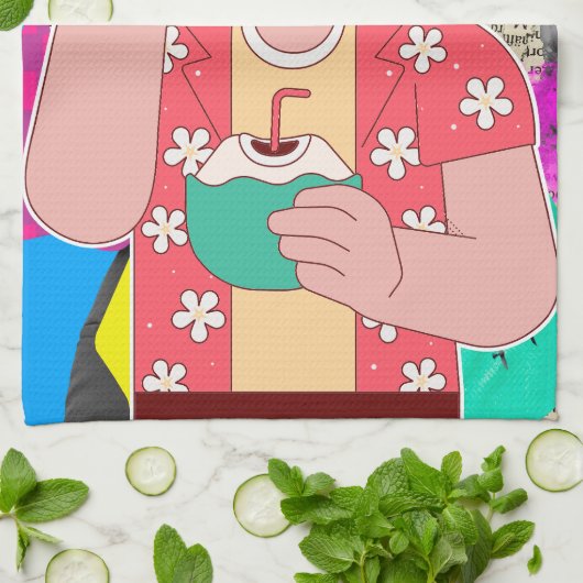 Vrolijk kerstfeest 2024 theedoek (Gevouwen)