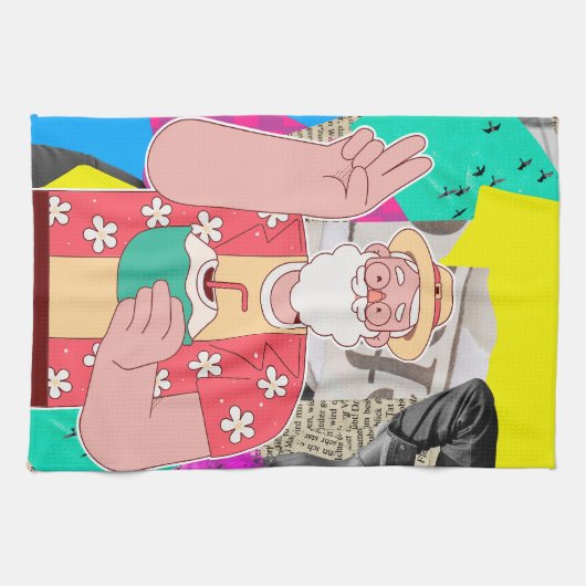 Vrolijk kerstfeest 2024 theedoek (Horizontaal)