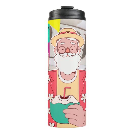 Vrolijk kerstfeest 2024 thermosbeker (Voorkant)