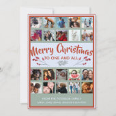 Vrolijk kerstfeest 20 fotocollage Foliage Feestdagenkaart (Voorkant)