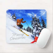 Vrolijk kerstfeest 20 Mousepad Muismat (Met muis)