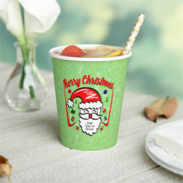 Vrolijk kerstfeest 20xx kerstman met Pet en enkels Papieren Bekers