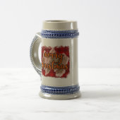 Vrolijk kerstfeest 22oz Beer Mok (Voorkant links)