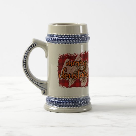 Vrolijk kerstfeest 22oz Beer Mok (Links)
