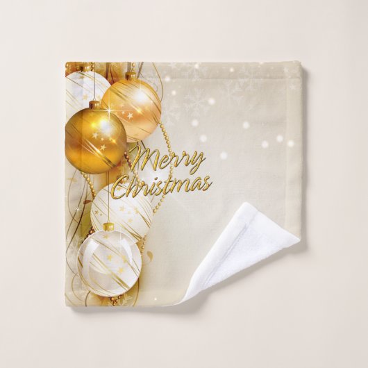 Vrolijk kerstfeest 23 badkamerhanddoekjes bad handdoek (Wasdoekje)