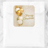 Vrolijk kerstfeest 23 opties vierkante sticker (Tas)