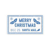 Vrolijk kerstfeest 25 december Santa Mail Etiket (Voorkant)