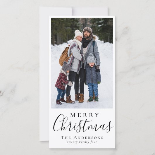 Vrolijk Kerstfeest 2 Foto Feestdagenkaart (Voorkant)
