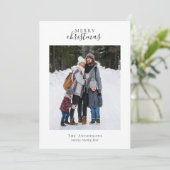 Vrolijk Kerstfeest 2 Foto Feestdagenkaart (Staand voorkant)