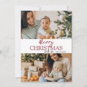 Vrolijk kerstfeest 2 Foto Holiday Kaart (Voorkant)