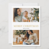Vrolijk kerstfeest 2 Foto Holiday Kaart (Voorkant)