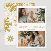 Vrolijk kerstfeest 2 Foto Holiday Kaart (Voorkant / Achterkant)