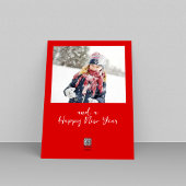 Vrolijk kerstfeest 2 foto Waterverf kousen Feestdagenkaart