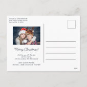 Vrolijk kerstfeest 2 foto's Holiday Briefkaart (Achterkant)