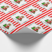 Vrolijk kerstfeest 2 Goldendoedel (gouden rood) Cadeaupapier (Hoek)