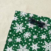 Vrolijk kerstfeest 2 Goldendoedel (gouden rood) Strandlaken (In situ)